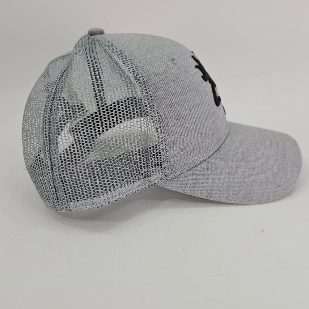 Browning Trucker Hat Mens OSFM Gray Y2K Buckmark Logo Snapback Mesh Cap Skate